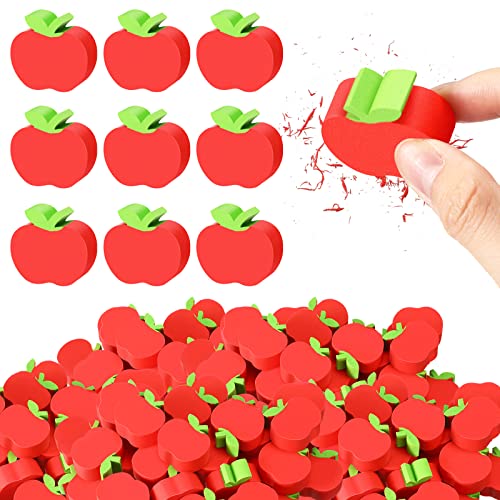 60pcs Mini Apple Erasers for Kids Bulk Red Apple Erasers Classroom Rewards Prizes Welcome Back to School Student Gifts Teacher Supplies Stationary Counting Manipulatives Party Favors