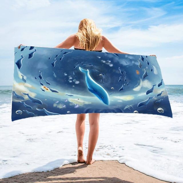 FOME Telo Da Spiaggia In Microfibra 73x150 Cm - Sabbia Zero, Super Assorbente, Double Face - Per Viaggi, Piscina, Yoga