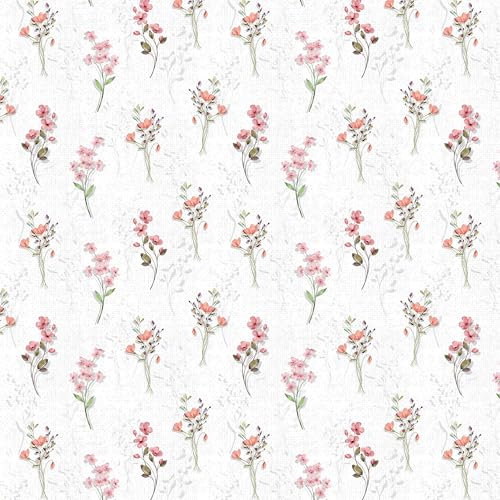 Image of LANE LINEN 400TC Morrison Bloom Super King Size Bedsheet with 4 Pillow Cases | 100% Cotton Digital Print Bedding Set (2.74 M x 2.74 M) | Modern Floral Pattern for Luxurious Comfort (Pink Floral)