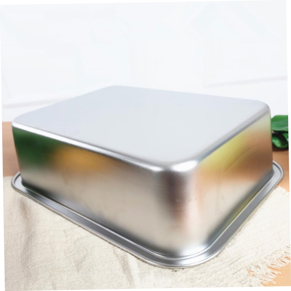 Servierplatte Rundes Geschirr Edelstahl mit Glatter Oberfläche in Silber und Rostfrei tablett für Backen und Grillen Haushalts für Fisch und Gemüse