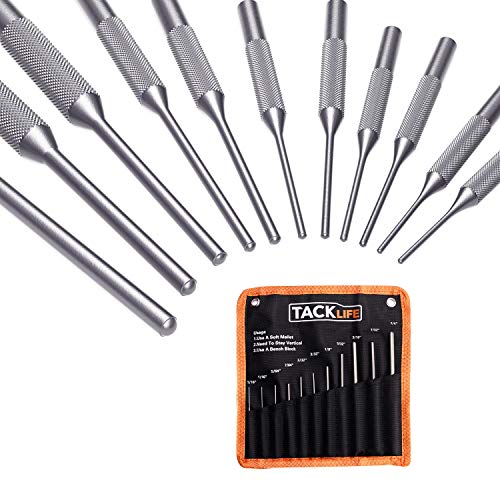 11Pcs Roll Pin Punch Set, TACKLIFE professional Repair Tool Kit 50CRV steel for Watches/Jewelry/Crafts Household-PP01