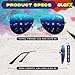 GloFX Blue Mirror Diffraction Glasses | Pilot Metal Frame with 3D Prism Effect