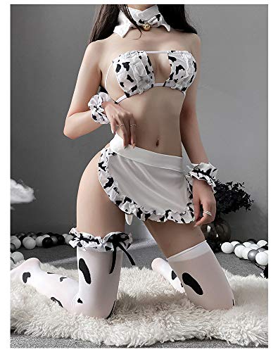 Cosplay Costume Anime Sexy Mini Cow Bikini Lingerie Set Maid outfit Dalmatian Milk Leopard Swimsuit