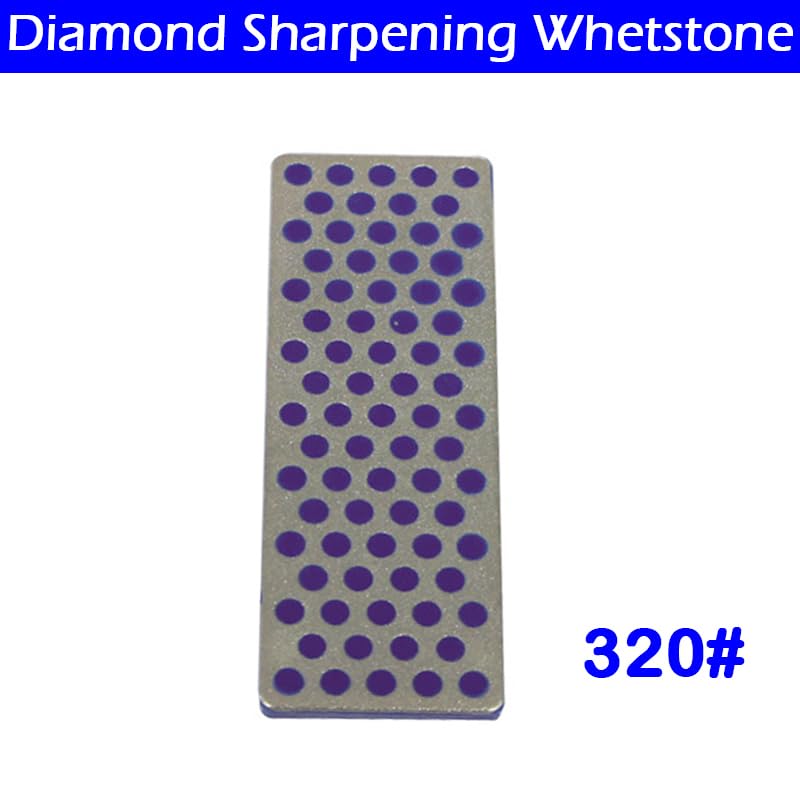 TopHomer Knife Sharpener 320 grit, Whetstone Sharpening Stone with Non-Slip Silicone Base for Kitchen, Hunting, and Pocket or Fruit Knives