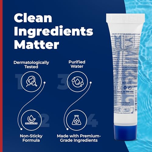 Image of Swiss Navy Premium Water-Based Lubricant - 0.34 oz | Lubricating Gel for Men, Women & Couples - Toy Safe - Non-Staining Formula - Compatible with Latex & Condoms