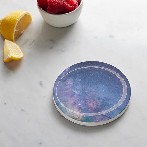 Miniatura 3 de Posavasos de cerámica absorbente con parte trasera de corcho, diseñado por artistas, posavasos circulares individuales de 4 pulgadas, protege la