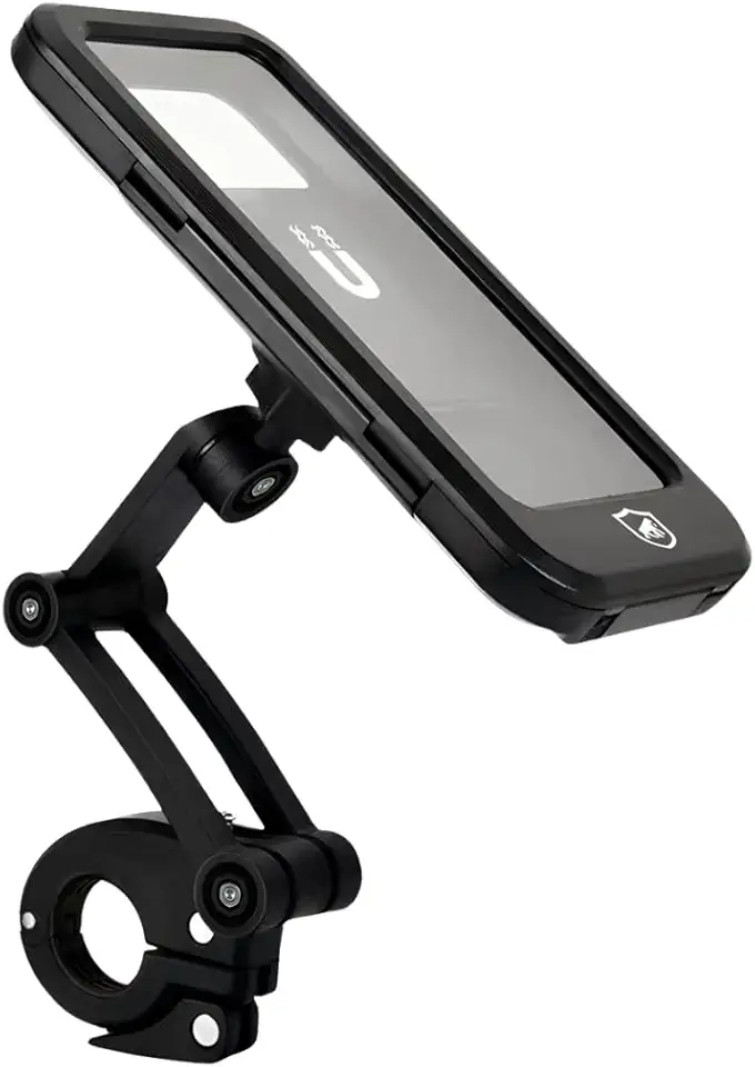 Gshield Suporte Universal Ajustável para Guidão de Moto e Bicicleta com Fixação Magnética, Certificação IPX6 À Prova D'água e Rotação 360º, Dual Tech Preto