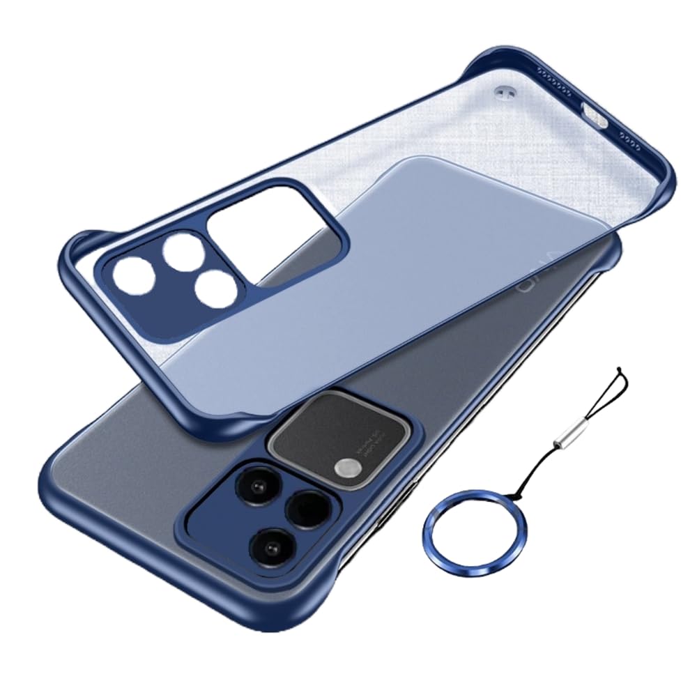 REALCASE Vivo V30/Vivo V30 Pro 5G Back Cover Case | Stylish Frameless Matte Hard Skin | Soft TPU Shock Proof Bumper Back Cover for Vivo V30/Vivo V30 Pro 5G (Blue) (B0CXT38G4F) Amazon Price History, Amazon Price Tracker