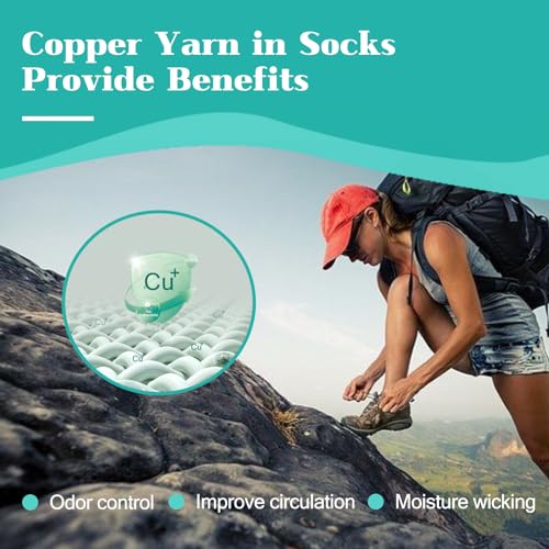 Kodal Copper Infused Ankle Socks Cushioned Athletic Low Cut Super Comfy Breathable Odor Free Socks with Tab2