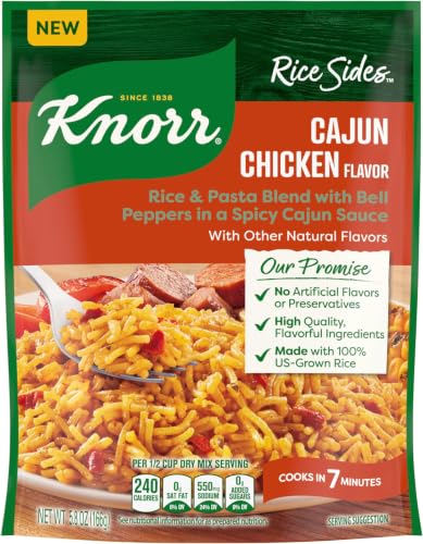Image of Knorr Rice Sides Cajun Chicken Flavor Rice for a Delicious + Quick Side Dish, with 100% U.S. Grown-Rice 5.8 oz (Pack of 5)