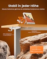 ErGear Höhenverstellbarer Schreibtisch 140x70cm 4-Speicher Geteilte Platte – Ansicht 4