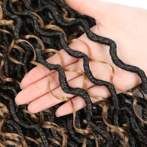 Image of 8 Packs Goddess Faux Locs Crochet Hair for Black Women, Long Goddess Locs