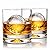 Premium Whiskey Glasses - Lead Free Hand Blown Crystal - Thick Weighted Bottom (12oz Set of 2) - Seamless Design - Perfect for Scotch, Bourbon and Old Fashioned Cocktails