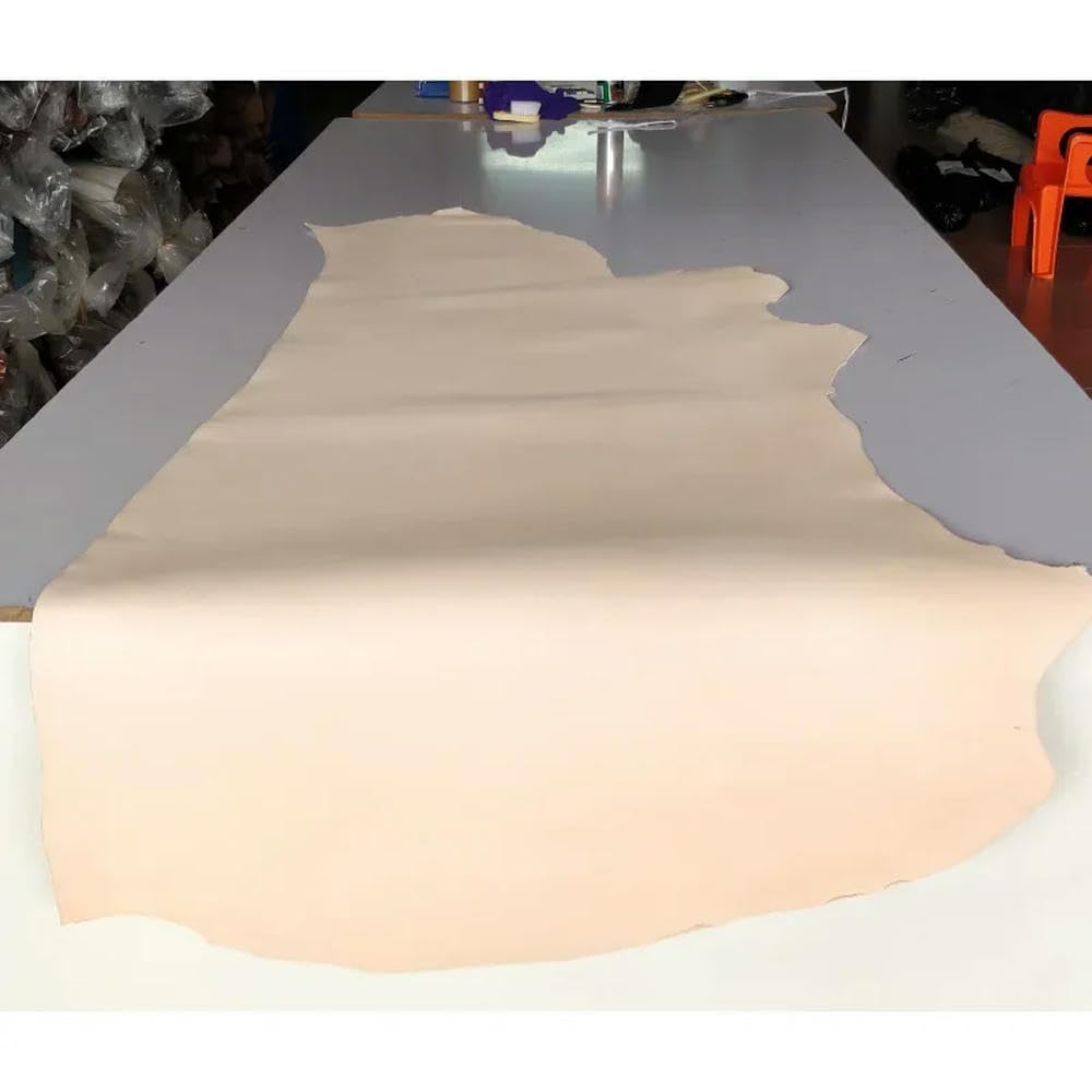 VIXDA Full Grain Vegetable Tanned Tooling genuine cowhide Leather craft Natural beige color 3~4.0mm thickness DIY