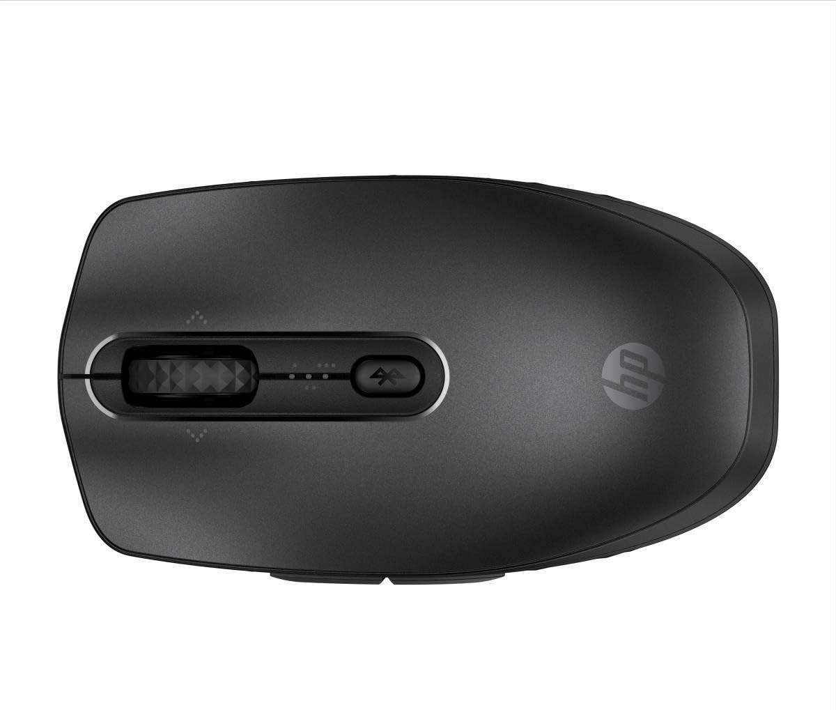 HP 690 Wiederaufladbare Wireless-Maus, Bluetooth, Qi- und USB-C-Ladefunktion, 6 programmierbare Tasten, 4-Wege-Scrollrad, ergonomisches Design, bis zu 4 Monate Akkulaufzeit, leise Klicks, Schwarz