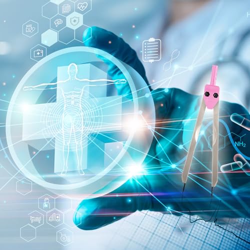 Calibrador ECG rosa Thinp para medición con regla miniatura 7