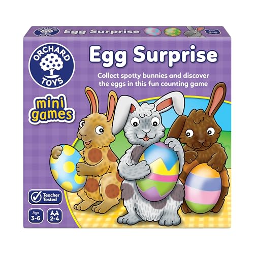 Orchard Toys Egg Surprise Game, Small and Compact Travel Number Counting Game for Kids Age 3-6
