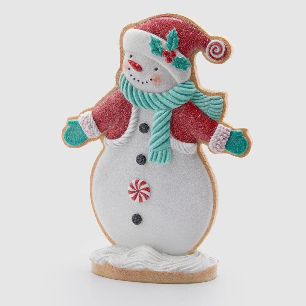 EDG Decoración navideña hombre nieve marzapane poli H38