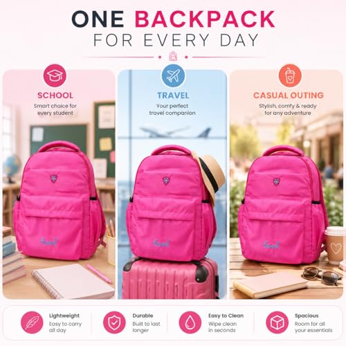Image of Devinbha Waterproof Backpack | Stylish & Durable School, College & Travel Bag for Boys, Girls, | Lightweight Everyday