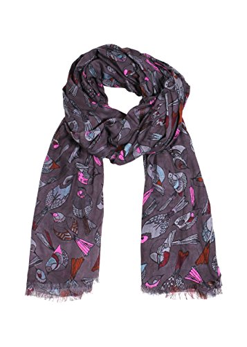 Anika Dali Women's Tweet Bird Print Scarf, Multi color Lightweight Soft Shawl (2 Colors)3