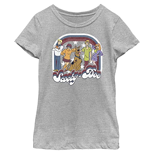 Image of Warner BROS Girls Scooby-doo Stars and Stripes Girls Short Sleeve Tee Shirt