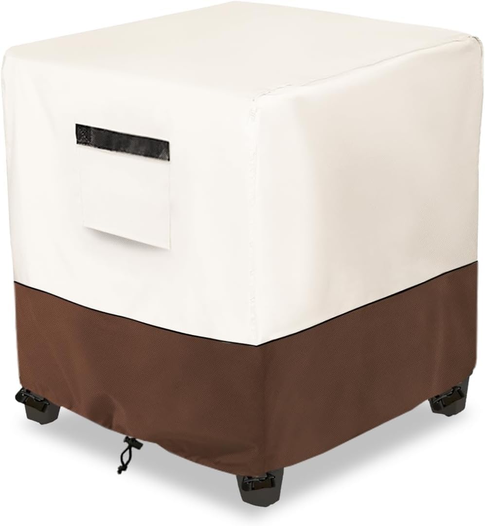 Waterproof Patio Small Side Table Cover,Square Outdoor Ottoman Covers,Heavy Duty 600D Patio Wicker Side Table Cover,Fits Square PatioTable,