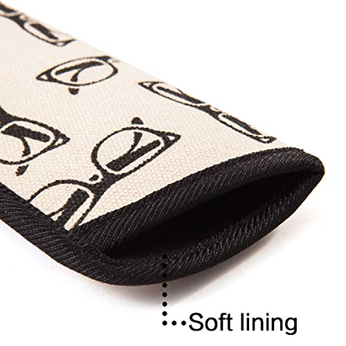 Image of TRIUMPH VISION 3 Pack Reading Glasses Pouch Soft Case Eyeglass Sleeve Slim | Alternative to Bulky Case in bag, Lightweight Lined Padded Protect Optical lens Slip in, Cute Pattern Portable for Daily Use