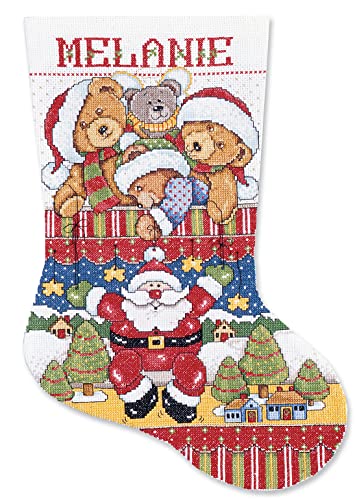Image of Santa Puppet Counted Cross Stitch Stocking Kit