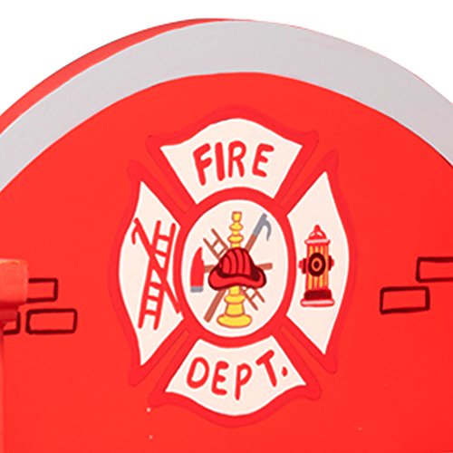 Fantasy Fields - Little Fire Fighters Themed Kids Sturdy Wooden Bookshelf with Storage , Tier Shelves Bookcase and 1 Toy Storage Drawer, Red - Thumbnail 6