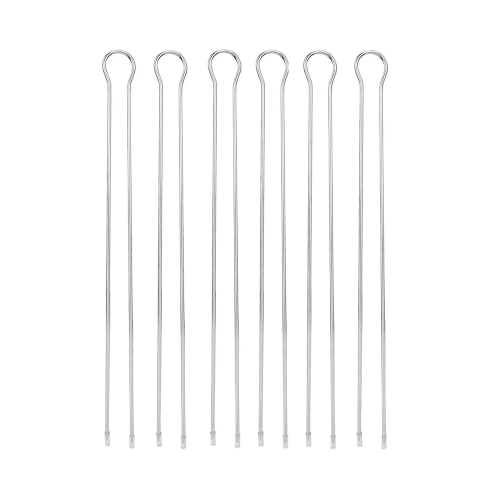 6/10/12 pezzi U doppio barbecue grill spiedo set spiedini di kebab in acciaio inossidabile bastoncini for grigliate in metallo campeggio da picnic(12 Pieces)
