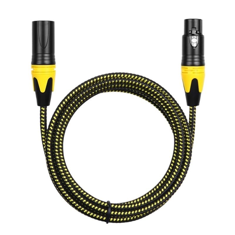 Cavo microfono XLR professionale da maschio a femmina, cavi XLR a 3 pin placcati oro, bilanciato, per microfono, multicolore (M-F giallo, 300 cm)