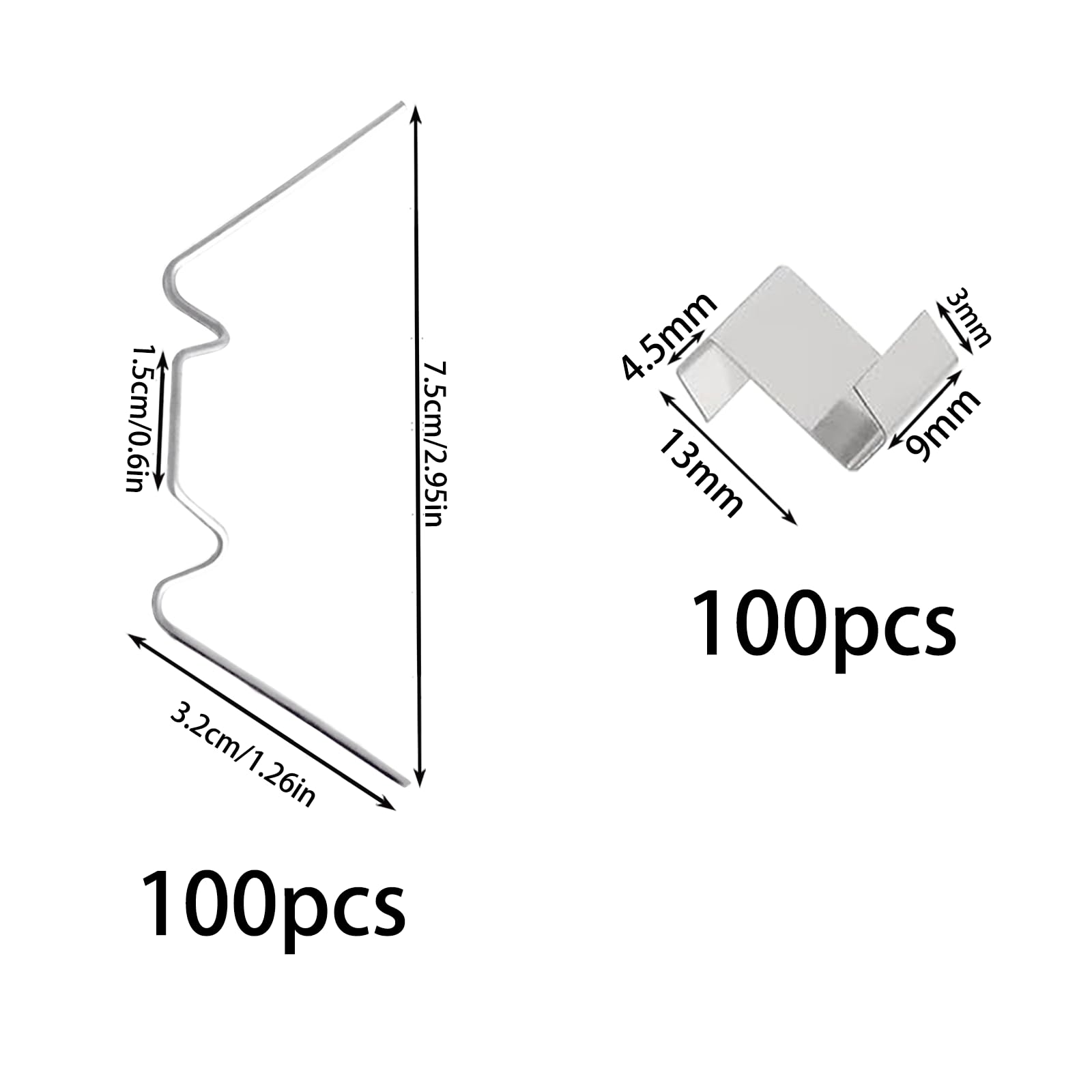 Klipsy do szkła szklarniowego 200P, klipsy do szkła ze stali nierdzewnej, klipsy mocujące do szklarni, klipsy do okien – 100 W klipsy do szklarni i 100 klipsów Z