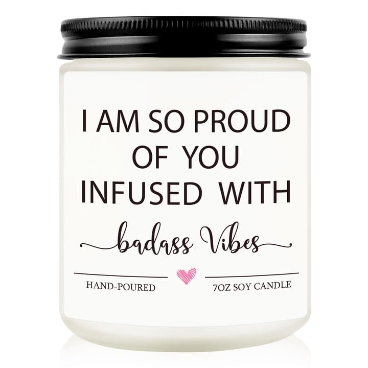Funny Congratulations Candle, Congratulations Gifts for Women, Proud of You Gifts, Promotion Gift, Badass Gift for Women, Men, College Graduation, Divorce, New Job, Congrats Presents for Her Friend