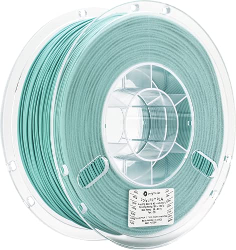 Polymaker PLA Filament 1.75mm Teal 1kg Spool High Rigidity PLA Filament 1.75 - PolyLite PLA 3D Printer Filament Print with Most 3D Printers Using 3D Filament