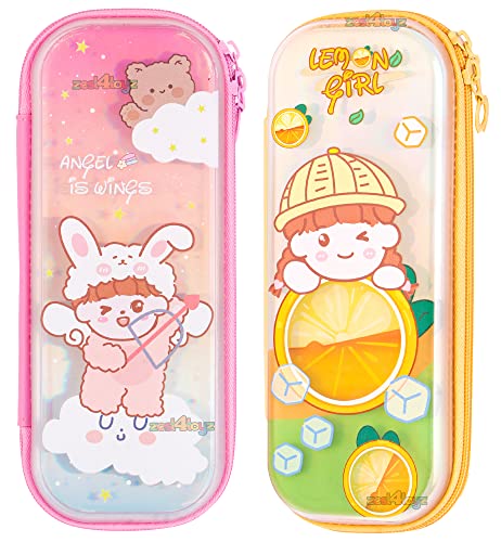 Image of Zest 4 Toyz Pencil Case of Girls EVA 3D Hardtop Pencil Box Stationary Items Kit Organizer for School Supplies Pencil Pouch for Kids Girls (Pack of 1) Random Color Dispatch