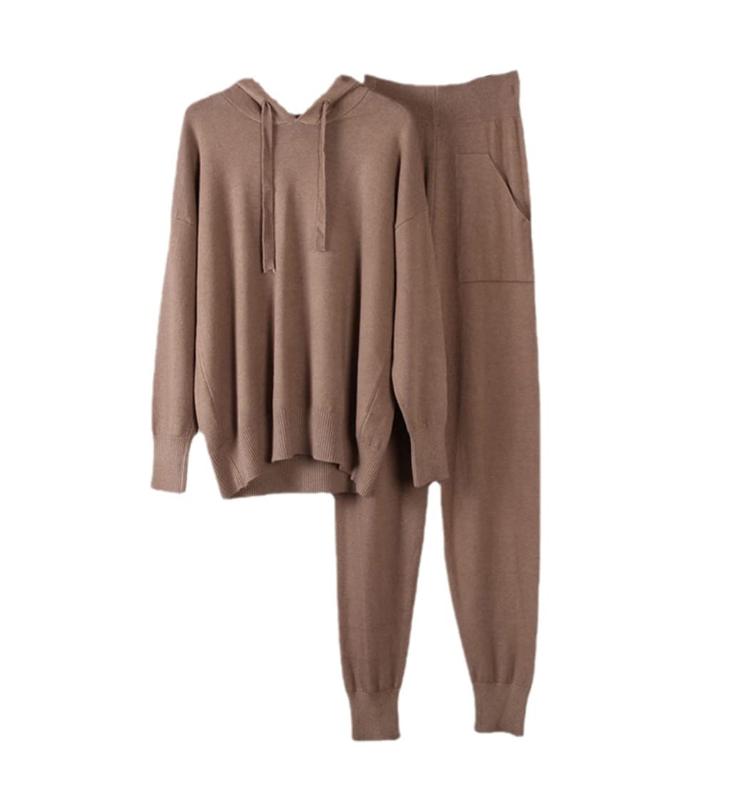 Pantalon carotte et pull à capuche marron pour vos weekends cocooning - 5