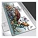 ITBT Pokemon 900x400mm Tapis de Souris XXL Multifonction Gaming Mousepad XXL Grand sous Main, Anime Souris 3mm Bureau Anti-Glissant Surface Texturée pour Ordinateur, H