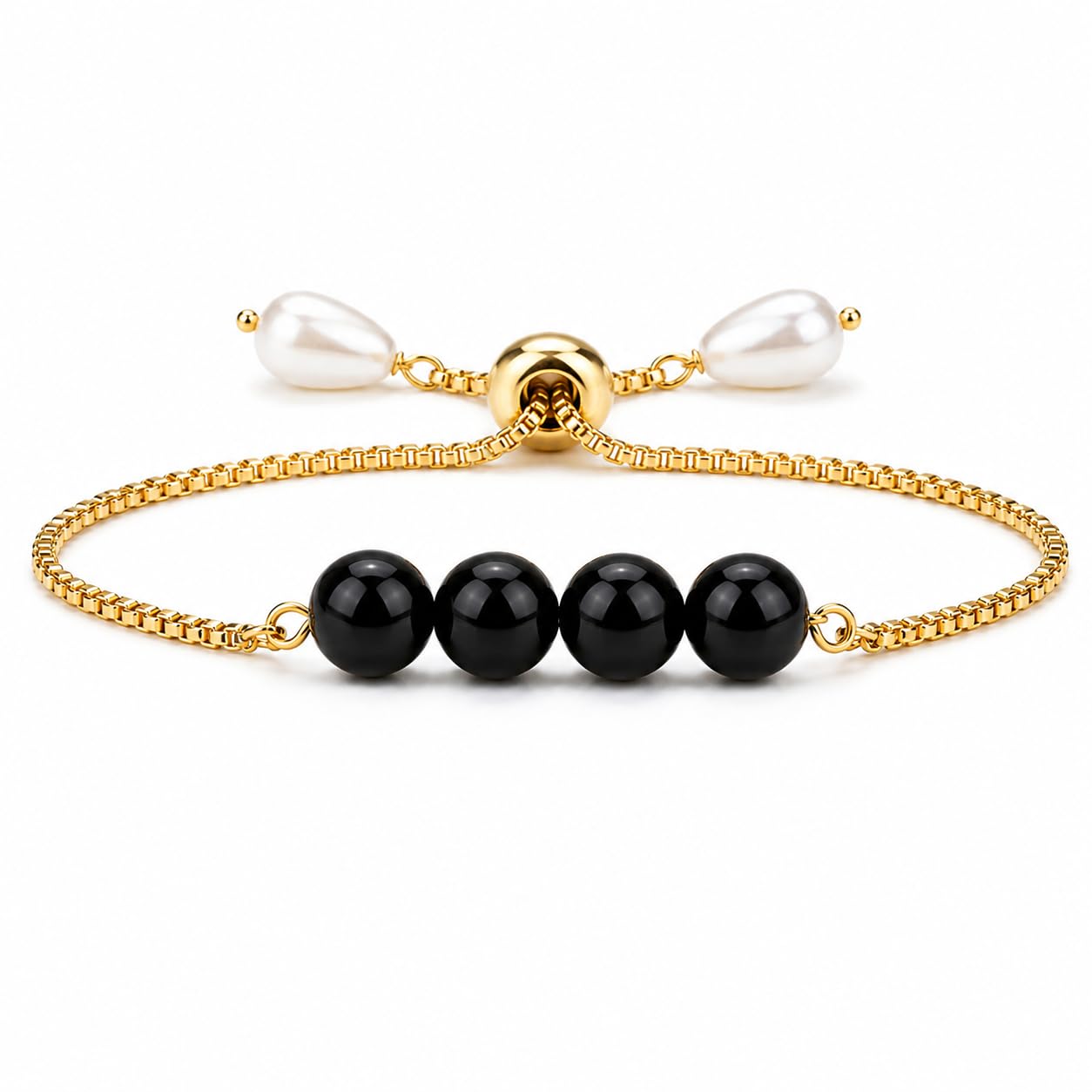 Obsidian Crystal Rakhi – Adjustable Bracelet | Protective Healing Stone Rakhi for Brother-image-5