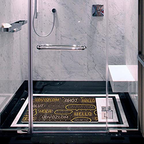 Tapis de bain antidérapant avec ventouses et trous de drainage efficaces