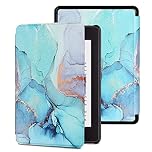 MOKASE Case Compatible with 6" Kindle Paperwhite 10th Generation 2018 Release (Model NO.: PQ94WIF), Ultra Thin Protective Case Cover with Smart Auto Wake/Sleep Function, Green Marble