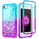 Caka iPod Touch 5 6 7 Case, iPod Touch 7 Glitter Case Bling Liquid Sparkle Fashion Girly Girls Women...