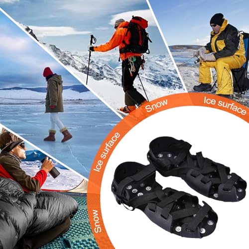 Crampons de traction hiver avec 32 pointes pour éviter les glissades - 4