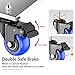 Caster Wheels Heavy Duty 2 Inch Stem Caster 800Lbs, Threaded Stem Casters 3/8
