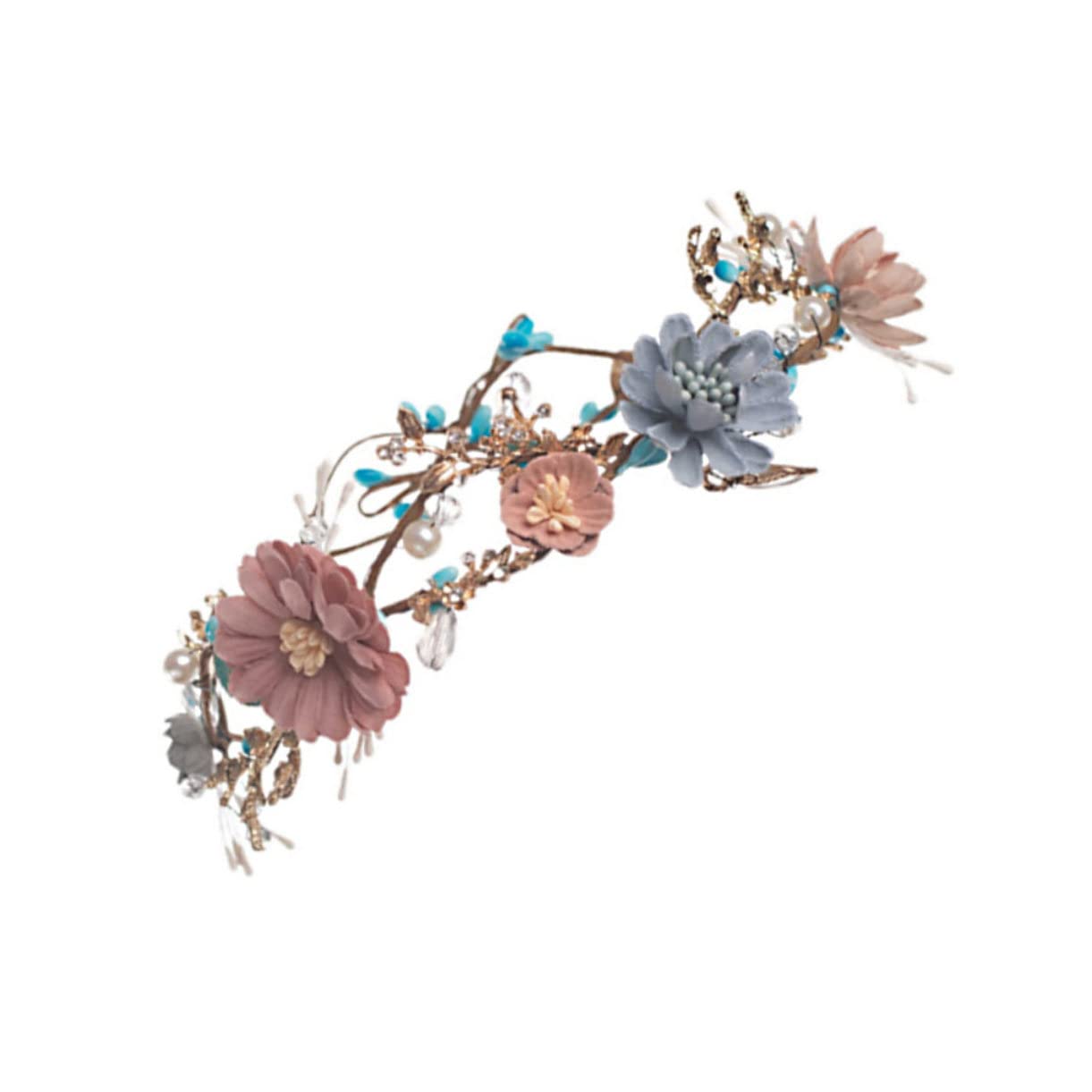 FOMIYES Diadema Con Cuentas De Mano Damas Fiesta Tocado Con Cuentas Diademas Azules Para Mujeres De Vid Para El Cabello Traje De Fiesta Diadema De Diamantes Boda Niña De Las Flores