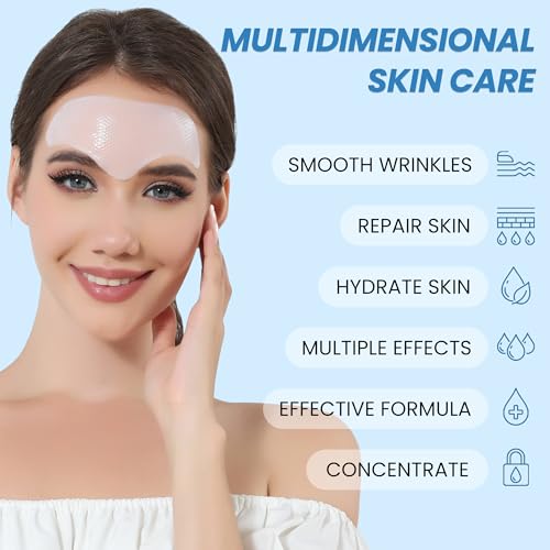 Tripsky Forehead Wrinkle Patches, Overnight Facial Wrinkle Patches With Collagen, Forehead Wrinkles Treatment Jelly Pads Softening Fine Lines - image 5