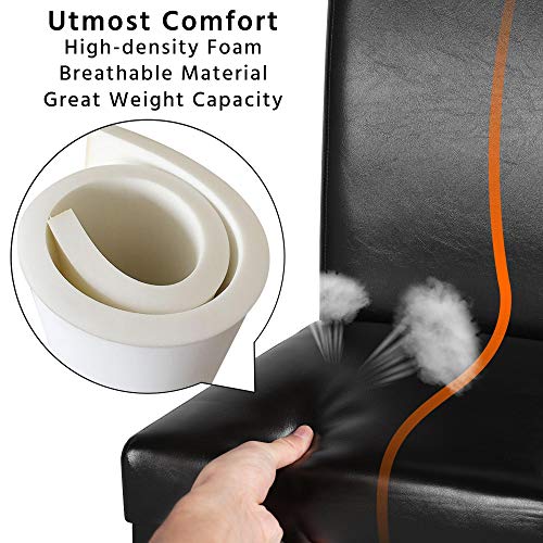 image for YAHEETECH Dining Chair Dining/Living Room PU Cushion Diner Chair High 