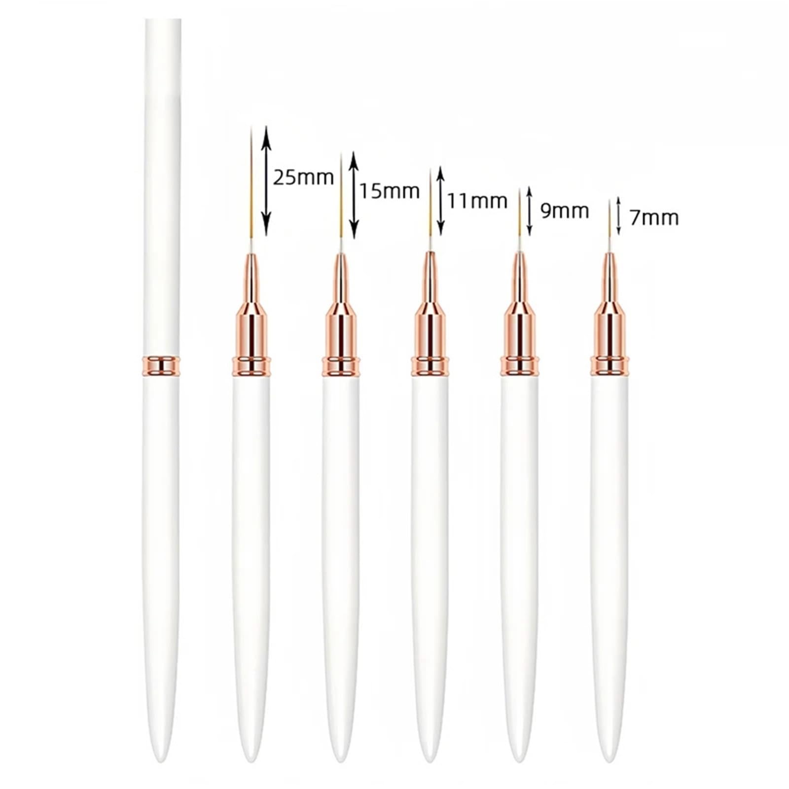 Pennelli Unghie Pennello for unghie, set di pennelli for nail art, strisce allungate, disegno professionale