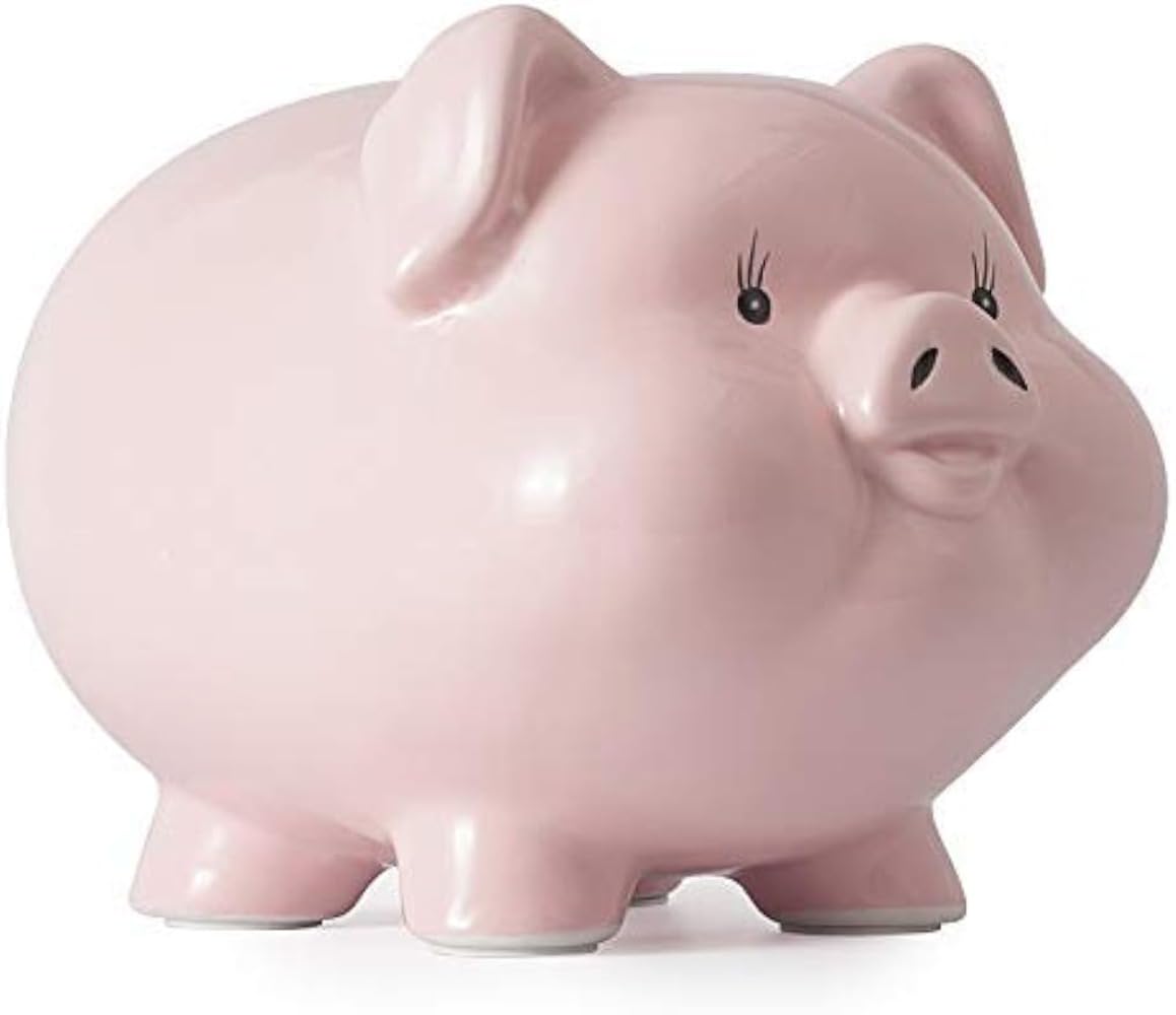 Amazon.co.jp: Pazzfre 陶磁器製 破壊式貯金箱 豚型デザイン 20×17
