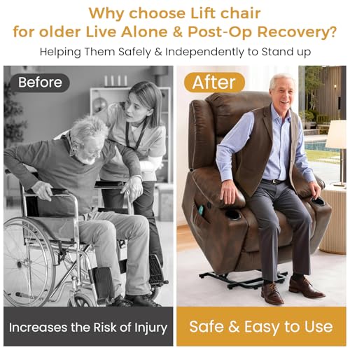 Image of PARKOL Stand Assist Power Lift Recliner Chair for Limited Mobility Elderly