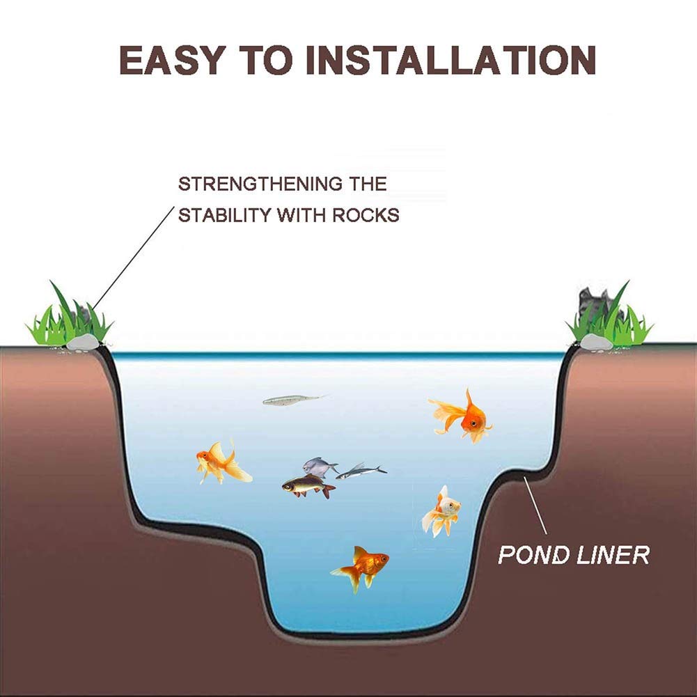 LSXIAO Flessibile Fodera per Laghetto, Stagno Copertina Stoffa 0,3mm Spessore Telone Impermeabile Resistenza allo Strappo per Giardini Acquatici, Fontana, Giardino Dietro La Casa Piscina